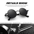 thumbnail image 2 of Gafas de sol CGID Retro Steampunk redondas polarizadas UV400 E72, 2 of 5