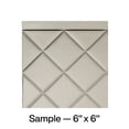thumbnail image 1 of FASÄDE Quilted Decorative Vinyl Backsplash Panel in Brushed Nickel (6X6 Inch Sample), 1 of 5