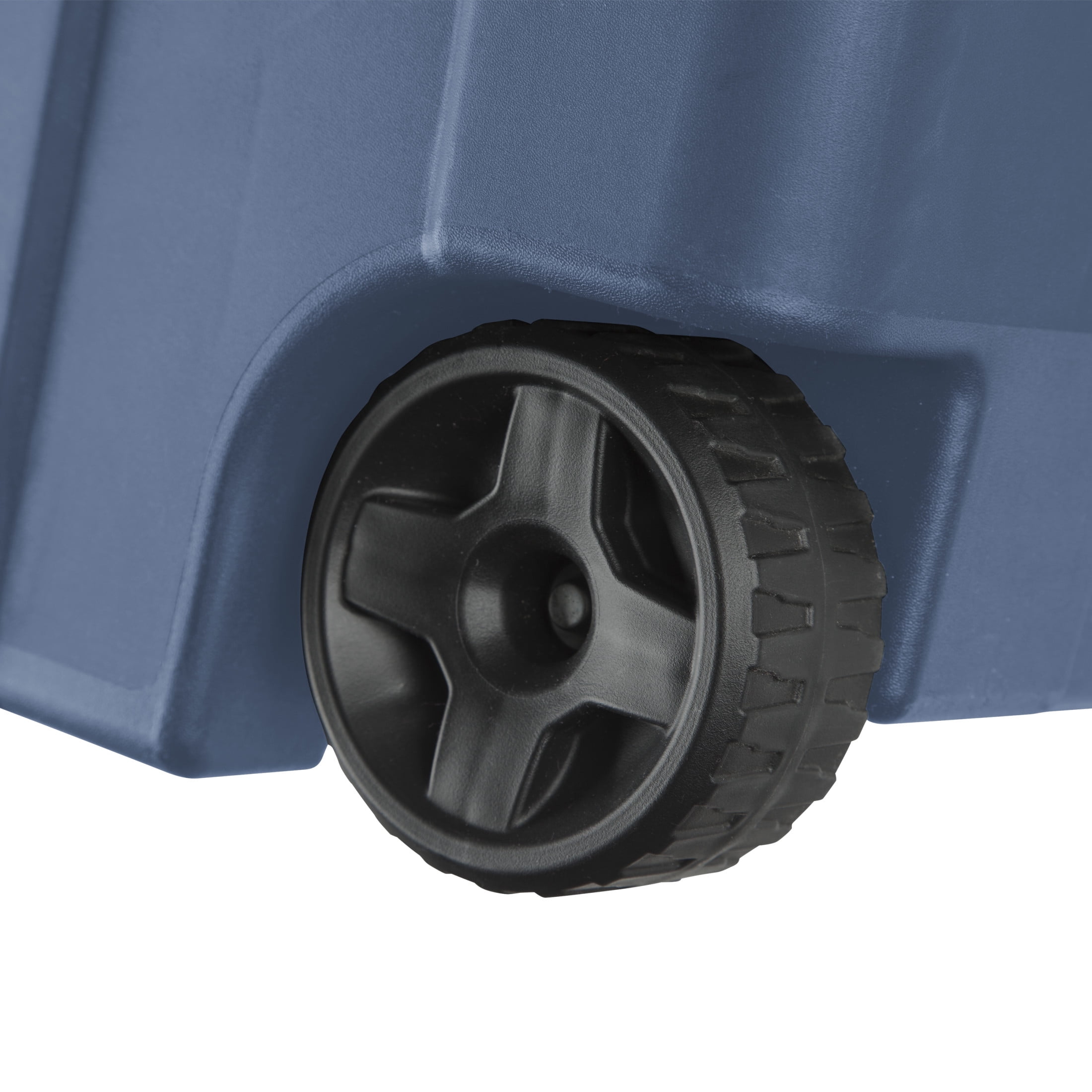 Sterilite Extra-Large Wheeled Industrial Storage Bin, 40 Gallon Durable Plastic Storage Tote with Latching Lid and Pull Handle, Blue, 2 Pack