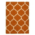 thumbnail image 3 of Sweet Home Stores Cozy Moroccan Trellis Design Contemporary Living & Bedroom Soft Shag Area Rug, 7'10" x 9'10", Orange, 3 of 9