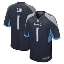 Men's Nike Number 1 Dad Navy Tennessee Titans Game Jersey