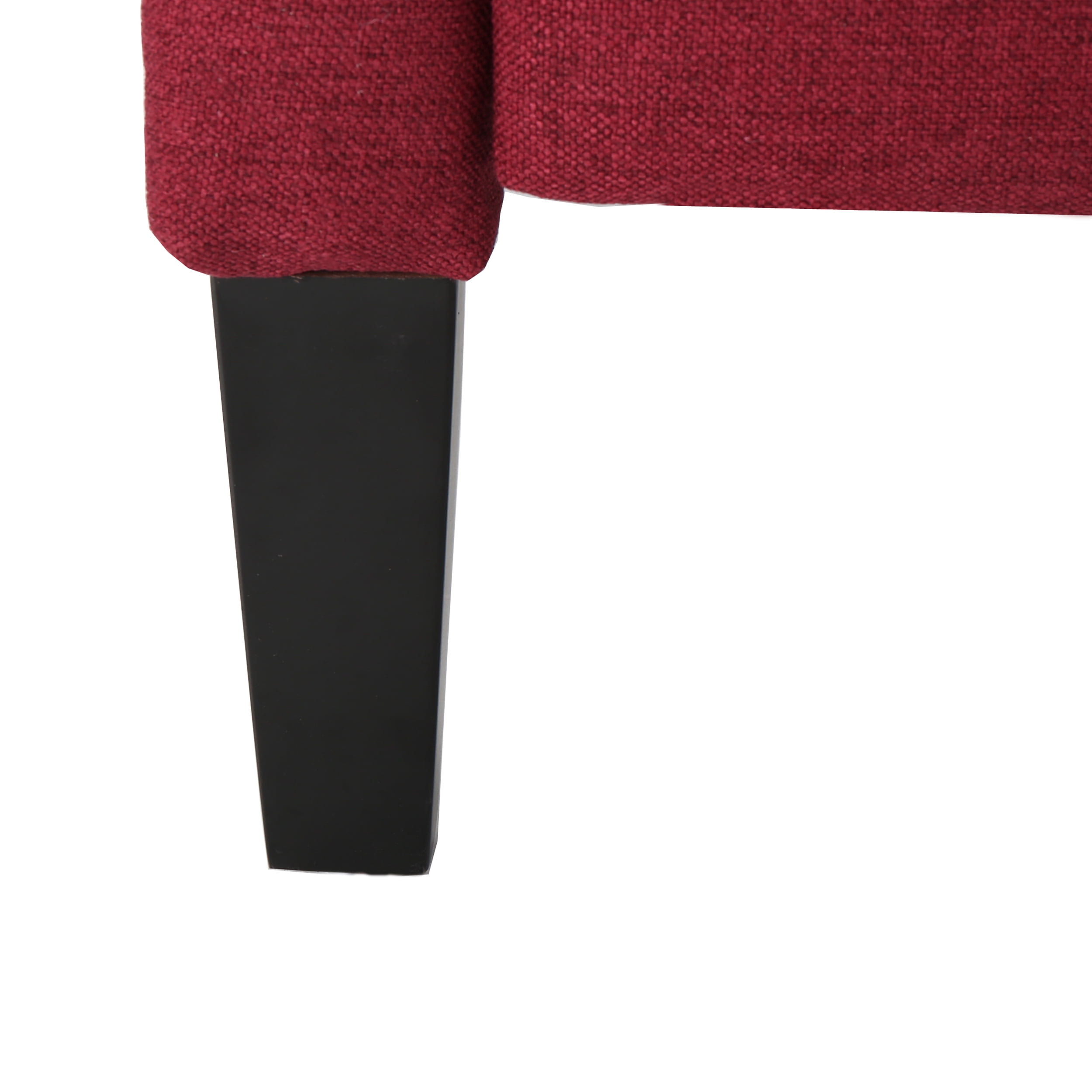 Noble House Wescott Fabric Nailhead Trim Recliner with 2 Sets, Dark Brown/Deep Red