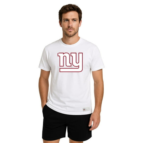 NFL Playera Aficionado Básica New York Giants Blanco para Hombre, Talla Mediana