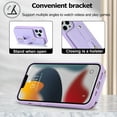 thumbnail image 6 of for iPhone 13 Pro Max Case with Card Holder Crossbody Lanyard Strap Leather Wallet Case with Magnetic Clasp Kickstand Heavy Duty Protective Back Flip Phone Cover for Women,Purple, 6 of 8
