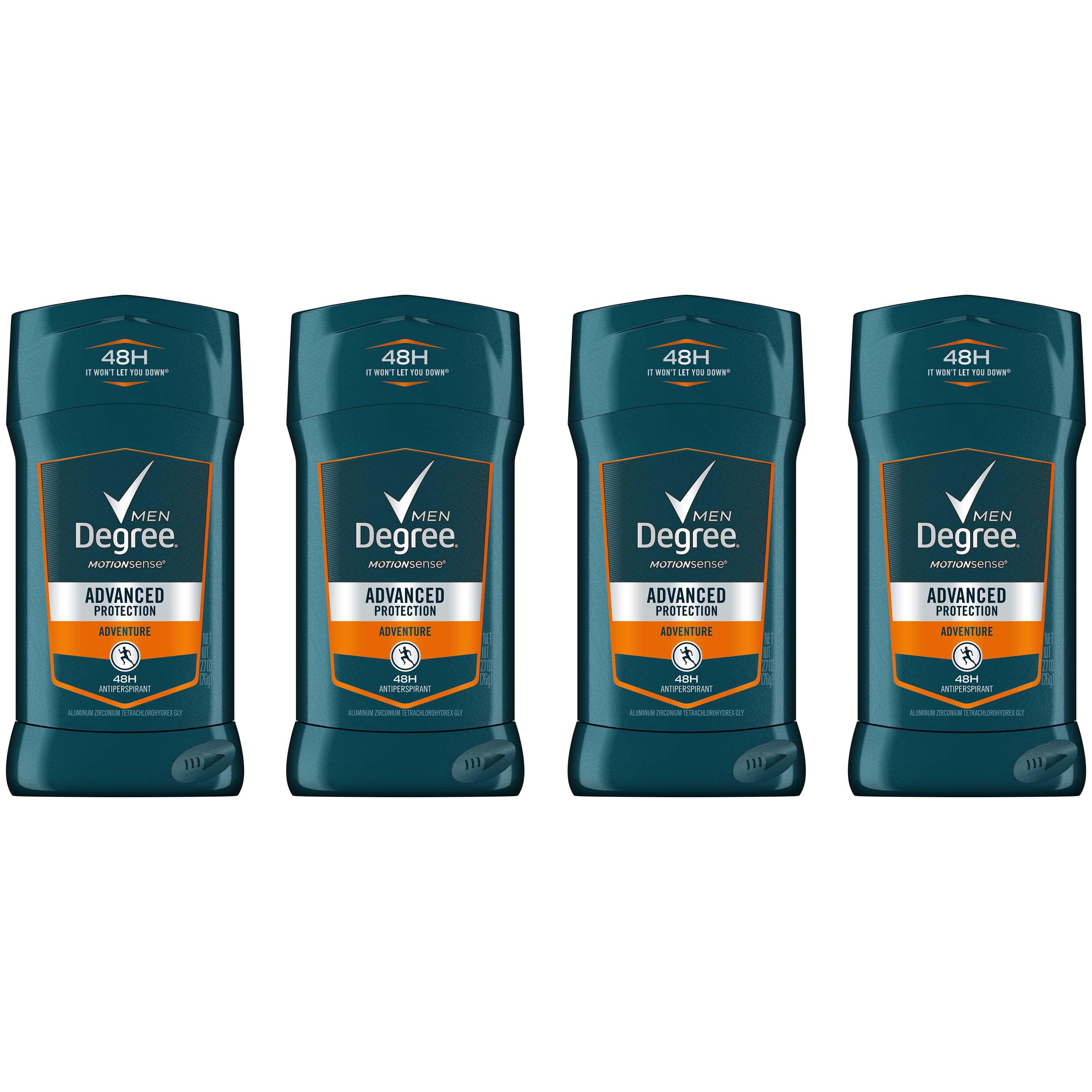 Degree Men Advanced Protection Adventure Antiperspirant Deodorant, 2.7 oz, 4 count