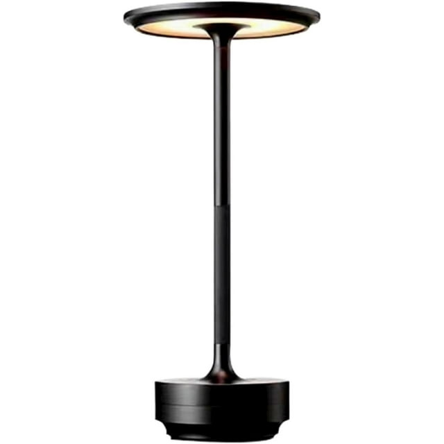 Lámpara de Mesa Inalámbrica, Lámpara de Escritorio LED con Batería Recargable de 2000 Mah, Luz Nocturna de Atenuación Continua de 3 Colores, Lámpara de Mesita de Noche Táctil