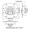 thumbnail image 2 of Penn-Elcom 3759 Mini Butterfly Latch in Shallow Flat Dish, 2 of 2