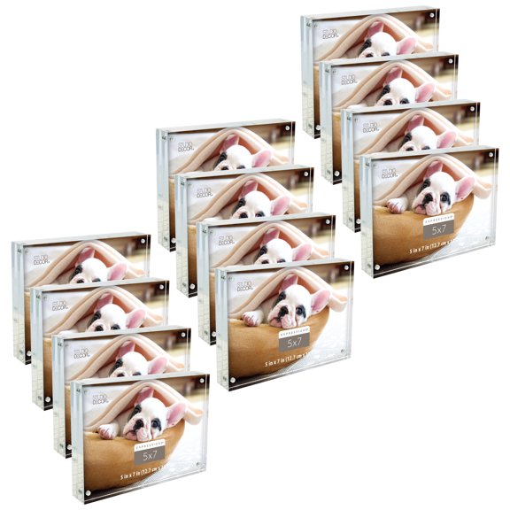 Studio Decor Expressions Clear Acrylic Block Frame, 12 Pack