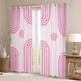 thumbnail image 2 of Manfei Girly Pink Stripes Black Out Curtains for Teen, Modern Abstract Geometric Curtains Pack of 2 (42x63 Each), Chic Minimalism Bedroom Curtains, Curtains Blackout Bedroom Decor, 2 of 6