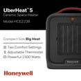 thumbnail image 3 of Honeywell UberHeat 5 Ceramic Portable Space Heater, HCE210B, 3 of 7