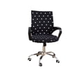 thumbnail image 4 of Armchair Slipcover Dot Pattern Removable Stretch Computer Office Chair Cover Protector Size M (Black), 4 of 8
