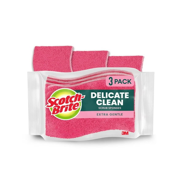 Scotch-Brite Delicate Care Non-Scratch Scrub Sponge, 6 Count