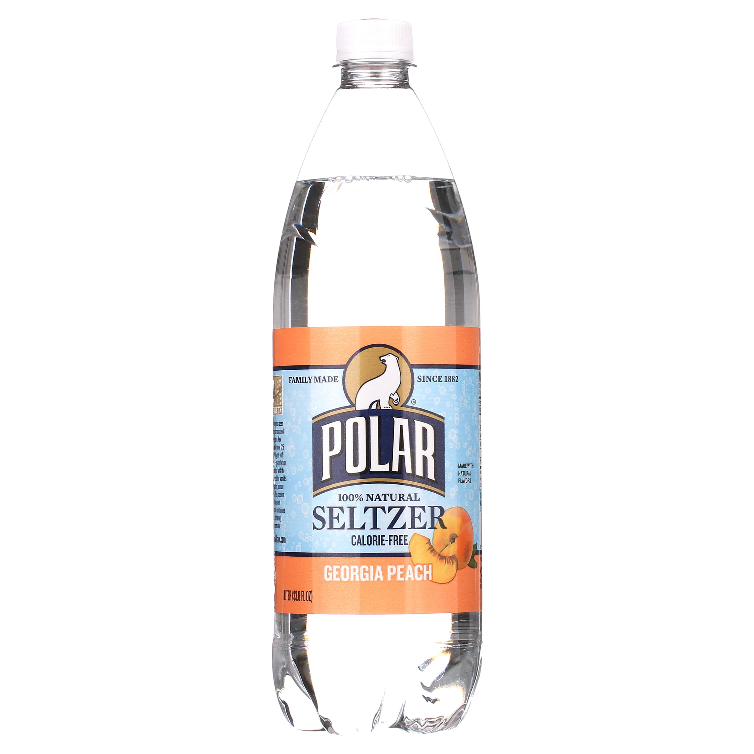 Polar Seltzer Water, Georgia Peach, 33.8 Fl Oz, 12 Count