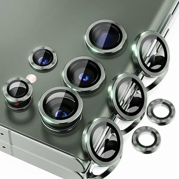 Chenchen for Samsung Galaxy S23 Ultra Camera Lens Protector, Scratch-Resistant Tempered Glass with Alloy Edge Camera Cover Screen Protector Decoration Accessories for S23 Ultra 5G 2023 – Green