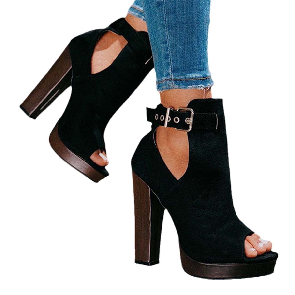 adjustable platform classic ankle boots