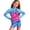 Blue, variant on Girls One Piece Swimsuit Bathing Suit Kids Swimming Girls' Long Sleeved Mermaid Scale Printed Sun Protective Swimming Outfit