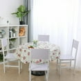 thumbnail image 2 of Piccocasa Home Picnic Round Peony Pattern Oil-proof Tablecloth Table Cloth Cover 60 Inch, 2 of 4