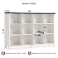 thumbnail image 2 of Joaxswe 12 Cube Storage Organizer, 3 Tier Farmhouse Book Shelves for Living Room, Horizontal Toy Storage Bookcase Cabinet for Bedroom, Office, White, 2 of 9
