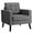 Gray, variant on Costway Modern Tufted Accent Chair Fabric Armchair Single Sofa w/ Rubber Wood Legs Grey