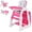 Pink, variant on Infans 3 in 1 Baby High Chair Convertible Play Table Seat Booster Feeding Tray