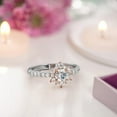 thumbnail image 2 of 1 carat Round Brilliant Cut Moissanite Engagement Ring Simulant Promise Ring, 2 of 5