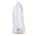 thumbnail image 6 of FYEGRE Men's Elegant Retro Court Formal Stage Performance Wear Embroidered Nobleman Outfit for Events and Productions White M, 6 of 8