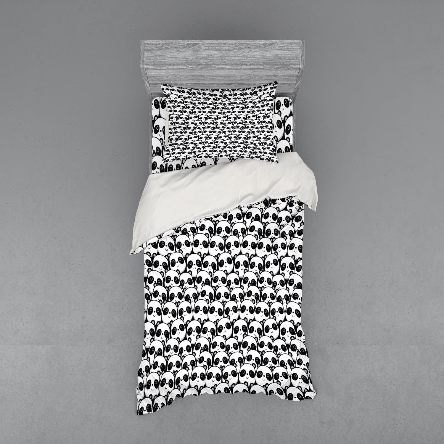 Twin XL Black and White Chevron Duvet Cover Set