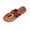 Brown, variant on Women's Fashionable Casual Shoes With Metal Buckle Plus Size Spring/Summer Style Trendy And Comfortable Flat Beach Sandals. Black 9