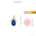 thumbnail image 3 of ANGARA Natural Solitaire Pear-Shaped Blue Sapphire Flame Pendant in 14K Yellow Gold for Women (Size-6x4mm) | September Birthstone, Anniversary, Jewelry Gift for Women | Natural Blue Sapphire Necklace, 3 of 7