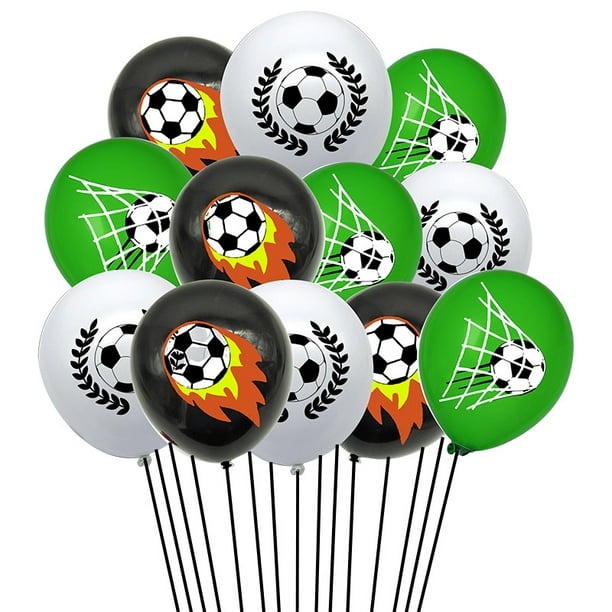 Globos de látex con diseño de fútbol de 12 pulgadas, 50 unidades, para fanáticos del fútbol