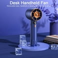 thumbnail image 6 of IDOLCO 3000 mAh Portable Handheld Fan, 5 Wind Speeds USB Personal Fan with Base [Blue], 6 of 7