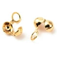 thumbnail image 2 of Brass Bead Tips Long-Lasting Plated Real 18K golden Plated 7x6mm Hole: 2mm Inner Diameter: 2.5mm, 2 of 4