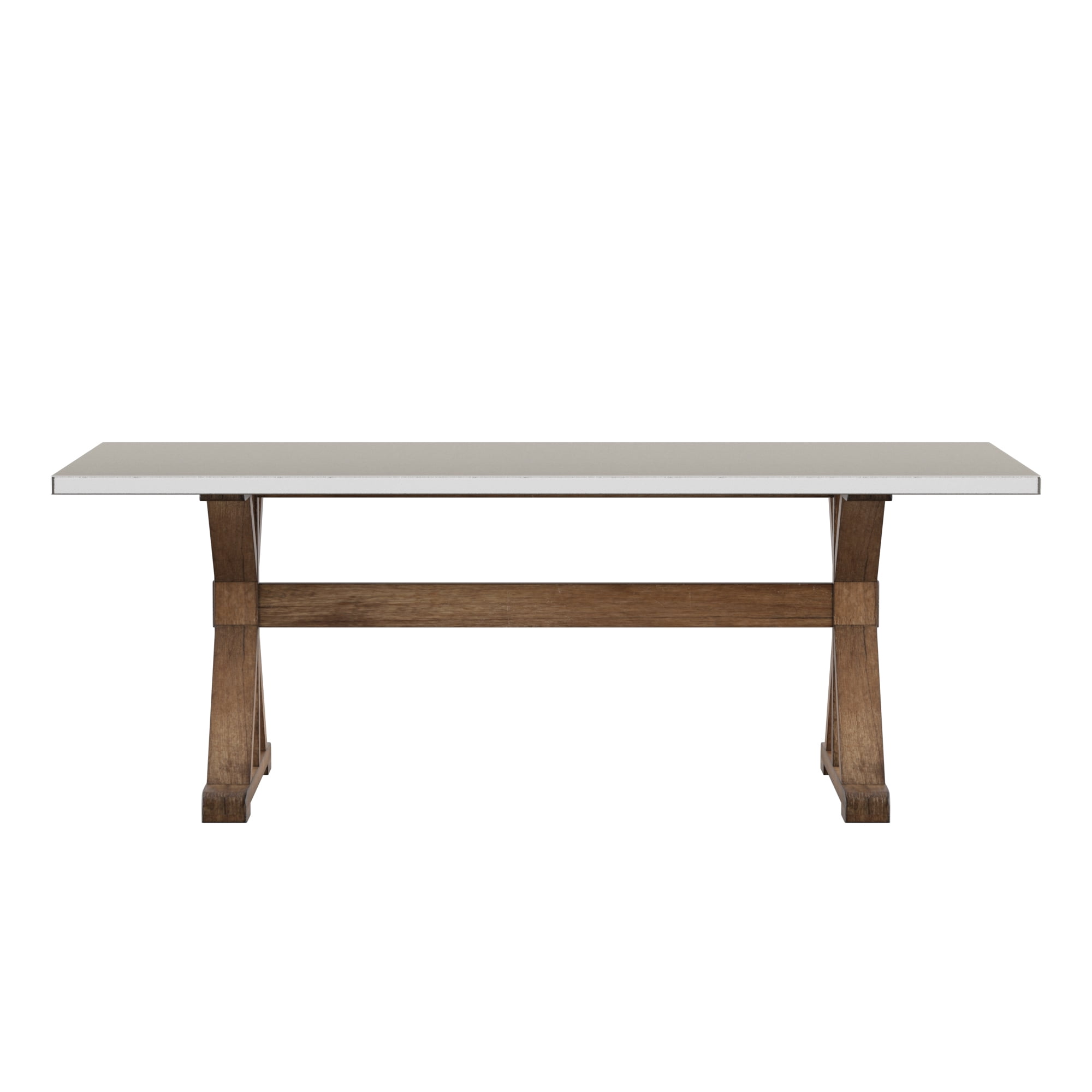 Buy Weston Home Janelly Rectangular Stainless Steel Top Dining Table