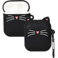 thumbnail image 1 of Silicone Case Compatible with Apple Airpods 1 & 2 Case Cover - Cat Black/White, 1 of 5