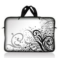 thumbnail image 1 of LSS Laptop Sleeve Bag 10.2 Inch Grey Swirl Black White Floral, 1 of 1