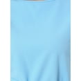 thumbnail image 5 of INSPIRE CHIC Women's 2 Piece Sets Round Neck Short Sleeve Belted Asymmetry Tops Elastic Waist Trousers Set, 5 of 6