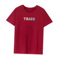 thumbnail image 3 of Camiseta para mujer de verano Tops recuerdo casual básica camiseta cuello redondo para trabajo en la playa XL, 3 of 7