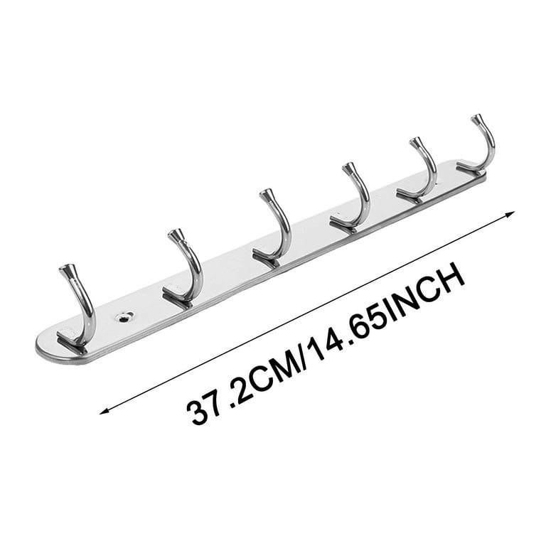 CHENZERO Wall Mount Hook Rack Stainless Steel Coat Rack Coat Hooks With 6 Hanger Hooks Heavy Duty Ceiling Hooks for Walmart