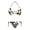 Cow Print Aztec, variant on HELLHERO Plus Size Two Piece Bikini Set Swimwear for Women Flattering Fit for Curvy Body Types Cherry Print Beach and Pool Bathing Suit Quick Drying