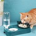 thumbnail image 2 of Pet Water And Food Bowl Set Double Pet Bowls Pet Feeding Bowl Dog Bowl Dog Food Bowls Pet Double Bowl Prevent Tumble Neck Protection Automatic Drinking Pet Water And Food Bowl Set, 2 of 4