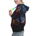 thumbnail image 2 of Kdxio Forest Cool Lion Print Womens Oversized Hoodies Sweatshirts Hooded Pullover Tops Sweaters Casual-X-Large, 2 of 7