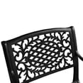 thumbnail image 6 of Outdoor Aluminum 5pc Square Black Patio Dining Set with Four Chairs, 6 of 7