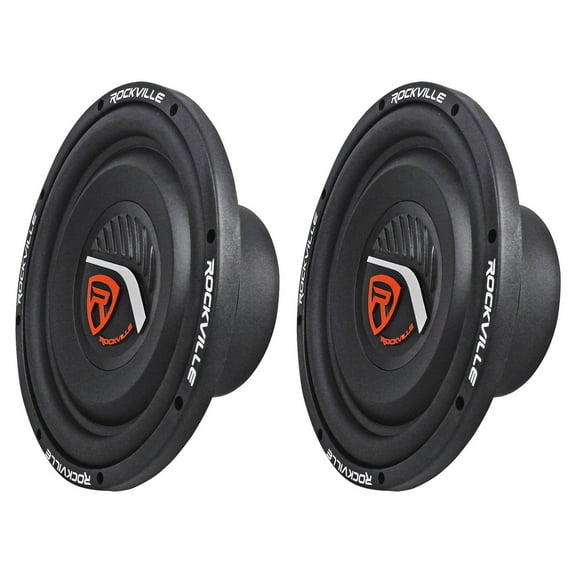 (2) Rockville W10T4-S4 10" Shallow Mount 2400 Watt 4-Ohm Car Audio Subwoofers