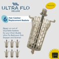 thumbnail image 2 of Drain Buddy Ultra Flo: paquete de 6 canastillas atrapa cabello para desagüe de lavabo, 2 of 6