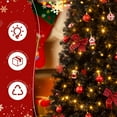 thumbnail image 6 of imerelez Modern Black Christmas Tree 7.5ft - Pre-lit with 350 Warm LEDs, Includes Red Ornaments & Skirt, 1200 Branch Tips, Remote Control for Contemporary Holiday Display, 6 of 9
