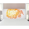 thumbnail image 1 of Astrology Headboard, Leo Zodiac Sign on Plain Background Sun Mystic Lion King Self Power Universe Theme, Upholstered Decorative Metal Bed Headboard with Memory Foam, Full Size, Orange, by Ambesonne, 1 of 4