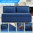 thumbnail image 5 of CECER 3 in 1 Convertible Sleeper Sofa Bed, Queen Size Pull Out Couch for Living Room - Blue, 5 of 10