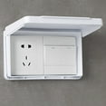 thumbnail image 3 of Goodhd Waterproof Wall Switch Cover for Type 86 Double Socket Ultra-Thin Reversible Bathroom Outlet Protector-White, 3 of 9