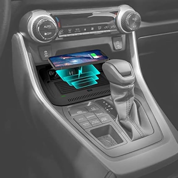 Wireless Charger for Toyota RAV4 2025 2024 2023 2022 2021 2020 2019, Car Interior Center Console Accessories Upgrade, OEM-Style Wireless Phone Charging Pad for RAV4 LE/XLE/TRD/Off-Road/XSE/SE/XSE
