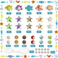 thumbnail image 2 of 1 Box 198Pcs DIY 6 Sets Bracelet Making Kits Sea Turtle Starfish Beads Summer Hawaii Ocean Beads Turquoise Bead Round Wood Beads for Jewelry Making Kits Adult Women Gifts Supplies, 2 of 6